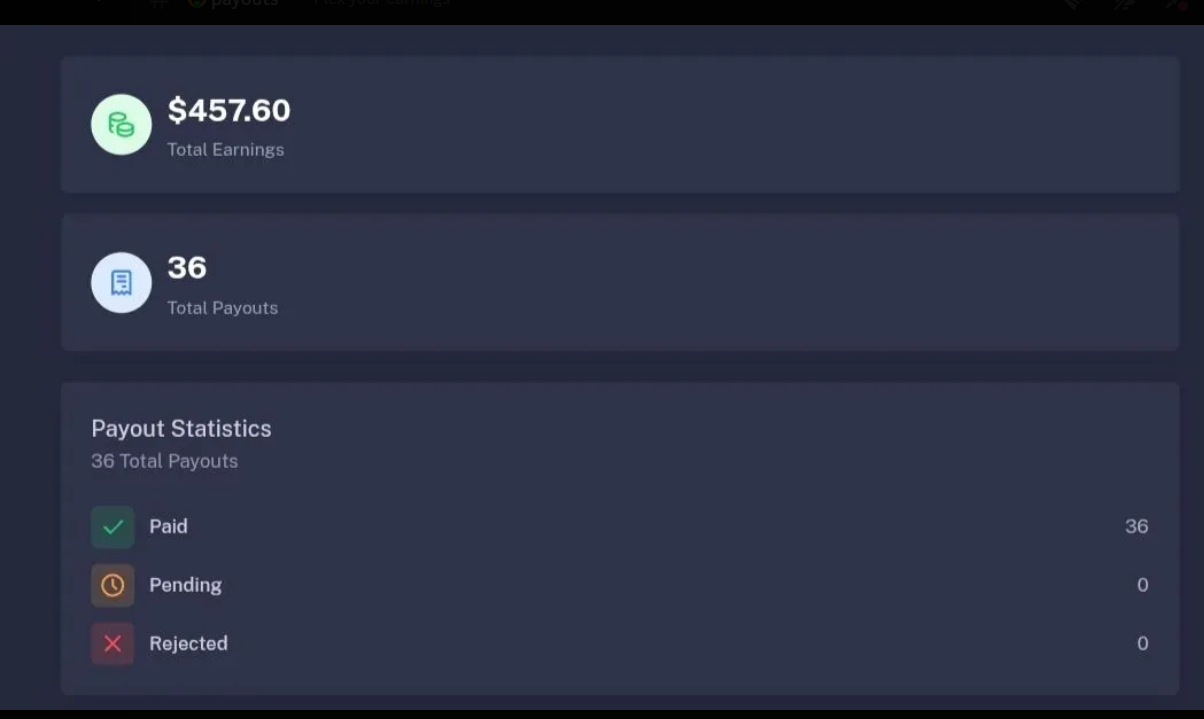 Clipstake earning proof unnamed