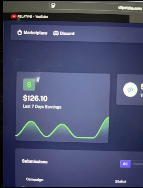 Clipstake earning proof 3